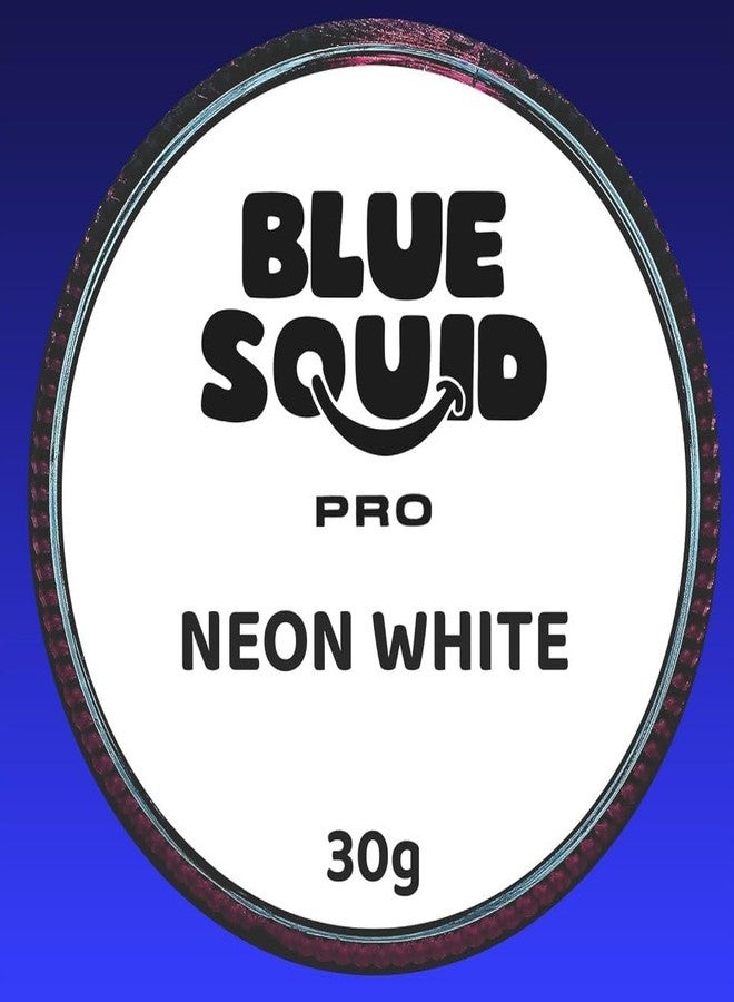 Blue Squid Face Paint Water Based Single Cake Professional Face Paint & Body Paint - Water Activated, Kids Adults Face Painting for Costume, Halloween Makeup, Cosplay - Neon White Face Paint 30g - Image 1